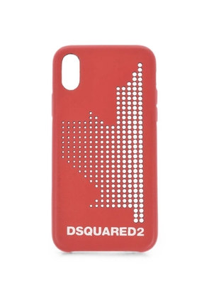 DSQUARED2 perforated-detailing logo-print iPhone X case