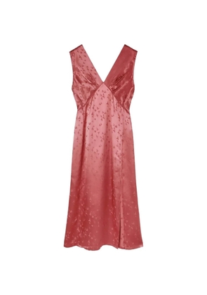 RETORI V-neck bird-detail midi dress - Pink