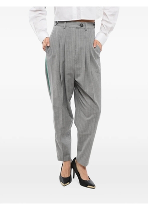 John Richmond pinstripe-pattern pleated trousers - Grey