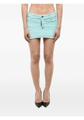 DSQUARED2 terry-cloth short fitted skirt - Blue