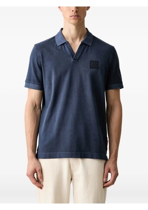 Joop! logo-patch V-neck T-shirt - Blue