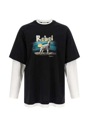Moschino Rebel graphic-print T-shirt - Black