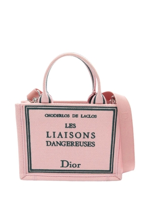 Christian Dior Pre-Owned 2000-2026 Choderlos de Laclos Les Liaisons Dangereuses Small Canvas Book Tote satchel - Pink