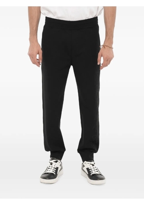Neil Barrett Jumbled Bolts embroidered track pants - Black