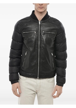 Diesel L-BOY-PU panelled bomber jacket - Black