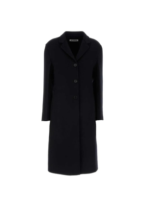 Jil Sander single-breasted notched-lapels coat - Black