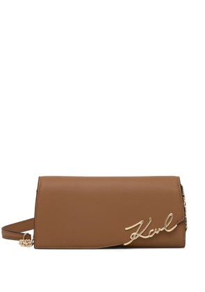 Karl Lagerfeld Karl Signature cross body bag - Brown