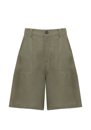 EMME linen tailored bermuda shorts - Green