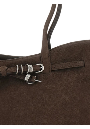 Marge Sherwood Granda Used large buckled nubuck tote bag - Brown