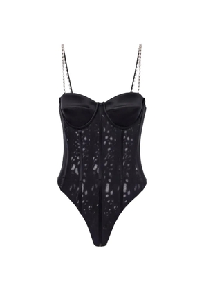 Rebecca Vallance crystal-embellished bodysuit - Black