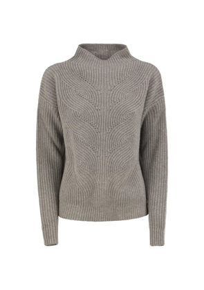 Herno knit high-neck sweater - Grey