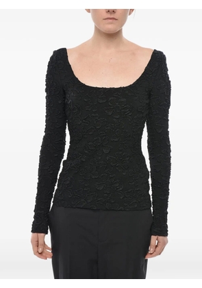 Givenchy embossed-motif long-sleeved top - Black