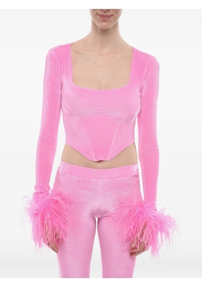 Adriana Hot Couture square-neck top - Pink