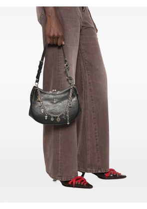 Vivienne Westwood charm-embellished leather shoulder bag - Black