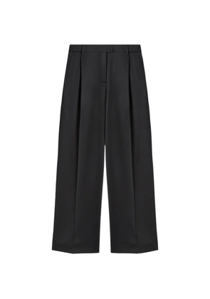La DoubleJ pleated straight-leg trousers - Black
