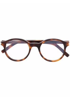 Saint Laurent Eyewear round-frame glasses - Brown