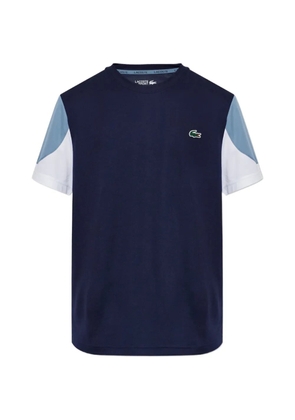 Lacoste logo-patch panelled T-shirt - Blue