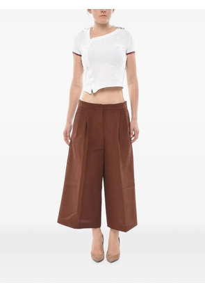 Marni pleated wide-leg trousers - Brown