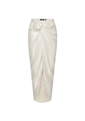 ROTATE BIRGER CHRISTENSEN sequins knot skirt - Neutrals