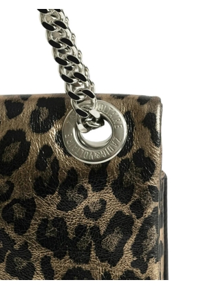 Zadig&Voltaire Rock II leopard-print leather shoulder bag - Brown