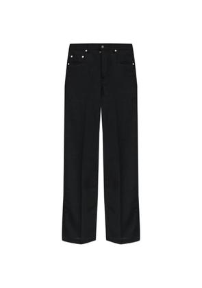 Rick Owens pressed-crease wide-leg wool trousers - Black