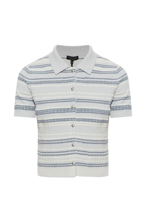 rag & bone striped short-sleeve cardigan - Blue