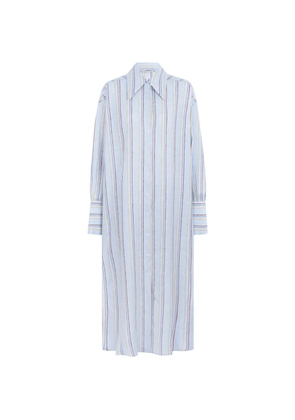 CAYET Nora linen shirt maxi dress - Blue