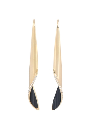 Balmain organic-twist earrings in lacquered brass - Gold