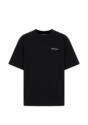 Off-White logo-embroidered T-shirt - Black