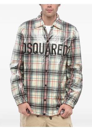 DSQUARED2 check-pattern coated overshirt - Neutrals