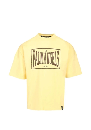 Palm Angels logo-print drop-shoulder T-shirt - Yellow