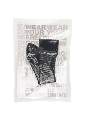Comme des Garçons Homme Plus logo-detail ribbed socks - Black