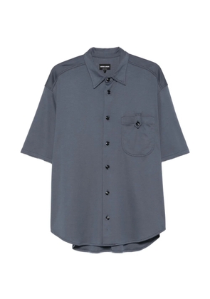 Giorgio Armani chest-pocket short-sleeve shirt - Blue