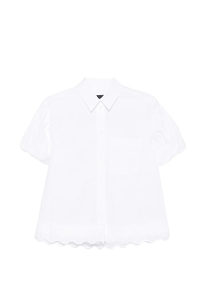 Simone Rocha scalloped-hem puff-sleeve shirt - White