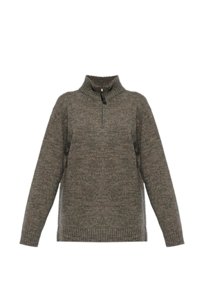 Maison Margiela quarter-zip knitted sweater - Grey
