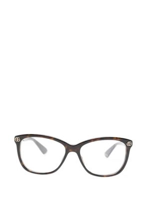 Gucci Eyewear Double G cat-eye glasses - Brown