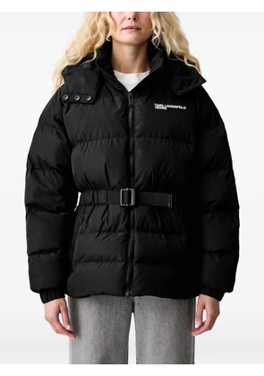 Karl Lagerfeld Jeans belted-waist puffer jacket - Black