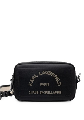 Karl Lagerfeld logo-stud shoulder bag - Black