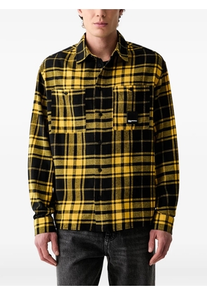 Karl Lagerfeld Jeans check-pattern patch-detail shirt - Yellow