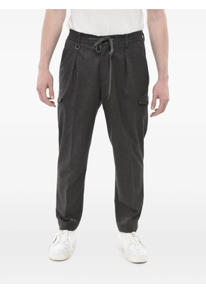 Paolo Pecora pleated-detailing drawstring-fastening tailored-design trousers - Grey