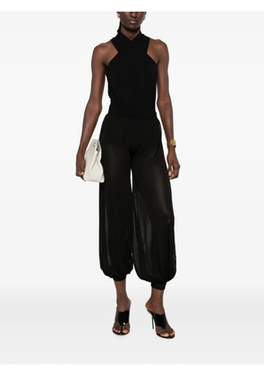 Simkhai sheer-finish cuffed trousers - Black