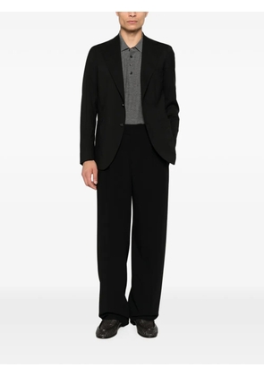 Giorgio Armani pleated wide-leg trousers - Black