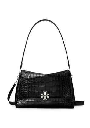 Tory Burch croc-effect logo-plaque tote bag - Black