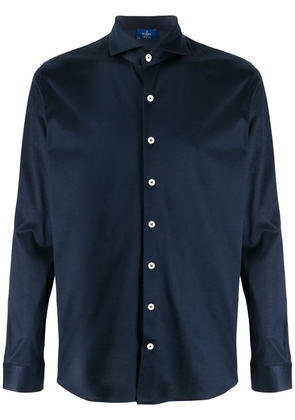 Barba spread collar shirt - Blue