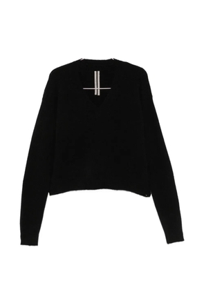 Rick Owens V-neck long-sleeve sweater - Black