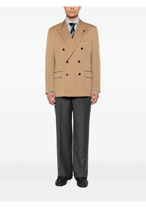 Lardini double-breasted peak-lapel blazer - Neutrals