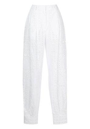 Alberta Ferretti cut out-detail high-waisted trousers - White