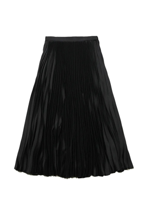 Jil Sander pleated satin-finish skirt - Black