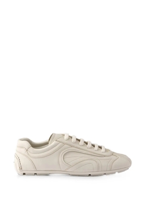 Prada Montecarlo Re-Edition 2005 topstitched leather sneakers - Neutrals
