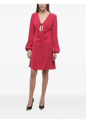 P.A.R.O.S.H. Trapeze lacing-detail mini dress - Pink